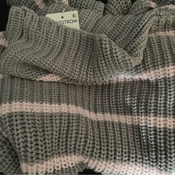 Caslon Shaker Mock Neck Sweater Gray Pink | Size XS | NWT - Picture 2 of 2